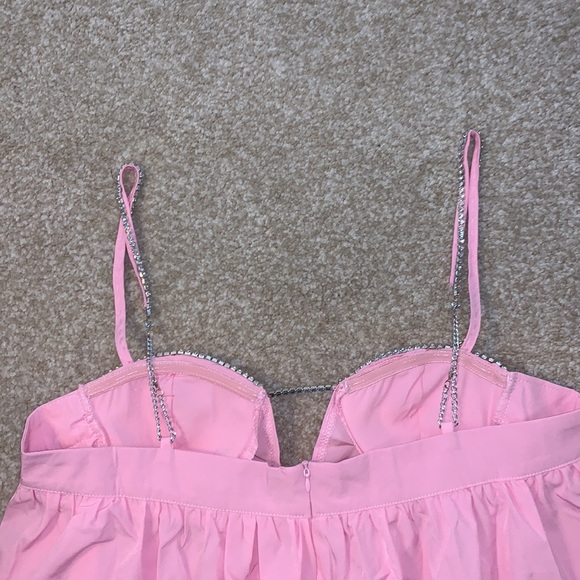 Juakoso Rhinestone Spaghetti Strap Short Dress - Picture 5 of 5